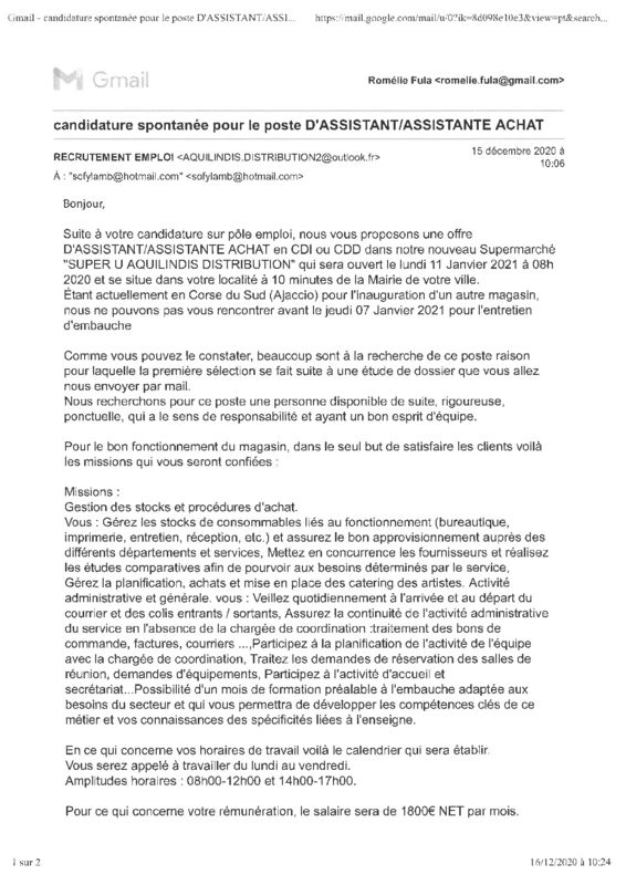 Aquilindis Distribution2 Outlook Fr 0756910617 Legoux Benoit Arnaque Emploi 18 Commentaires