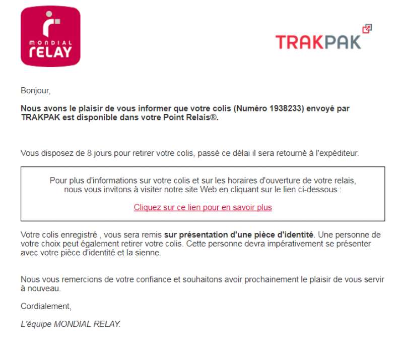 Noreply Relayrigilisation Com Mondial Relay Autre Arnaque 1 Commentaire