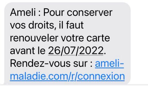 0763953014 | Ameli Renouveler Votre Carte | Arnaque Identité (Phishing)