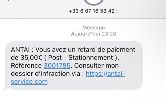 0607165342 | ANTAI Retard Paiement | Arnaque Identité (Phishing) | 1 ...