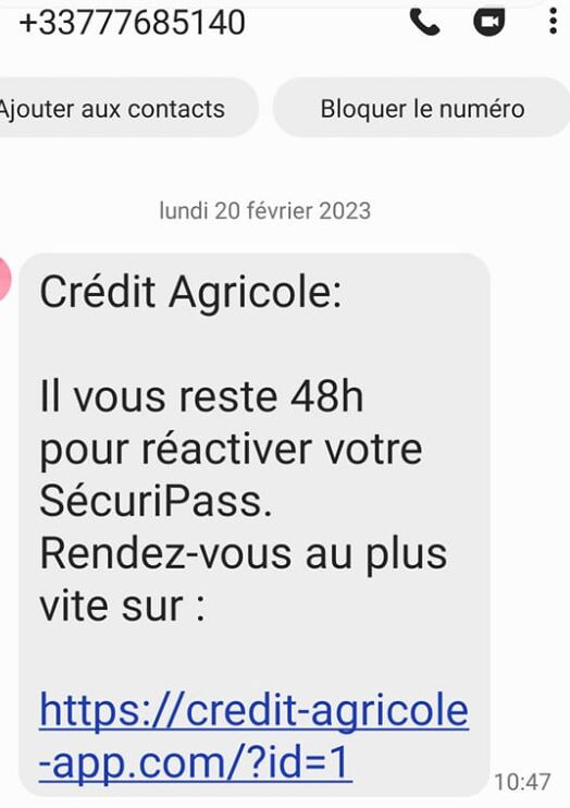 0777685140 Crédit Agricole Arnaque Identité Phishing 2 Commentaires 7372