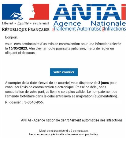 Antai Contravention Signalements Commentaires