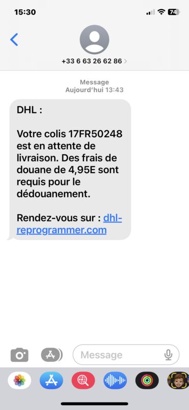 0663266286 dhl arnaque financière 1 commentaire