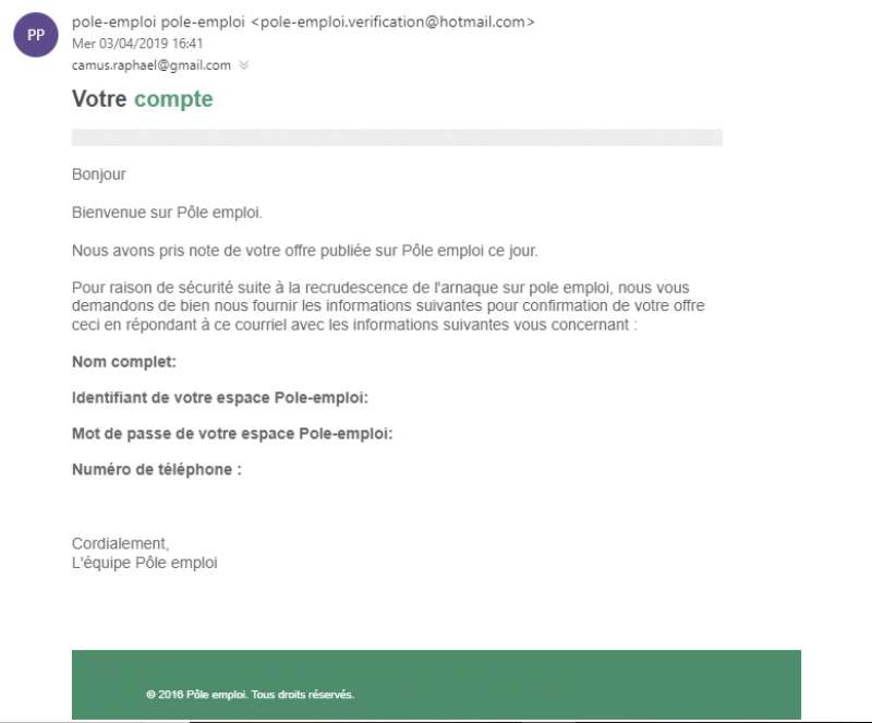 Camus Raphael Gmail Com Pole Emploi Verification Job