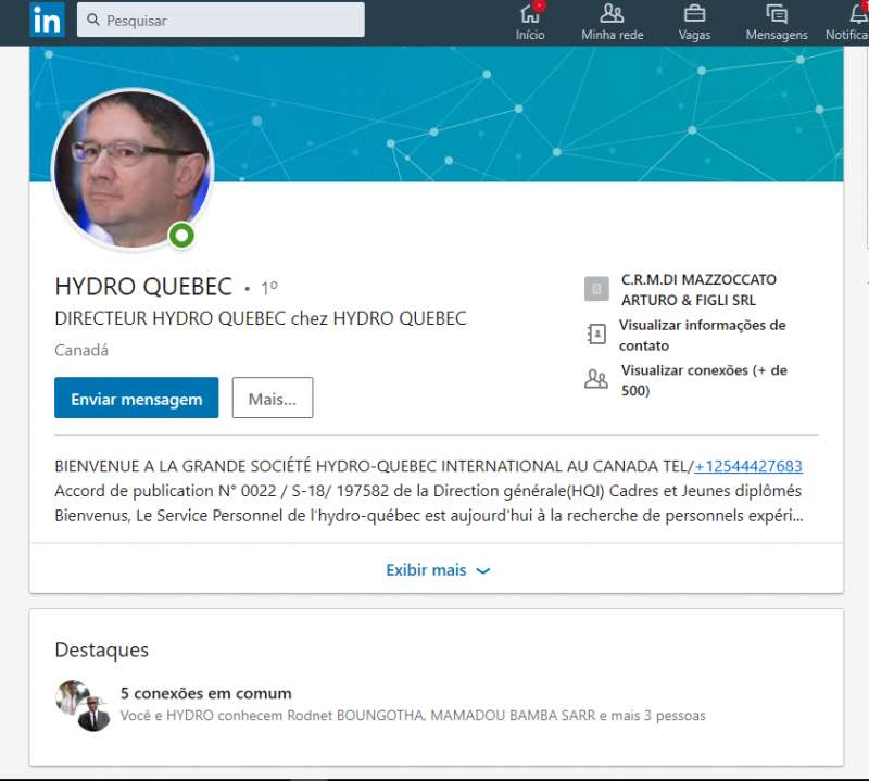 Direction Hydroquebec Canada Mail Ru Hydro Quebec Arnaque Emploi