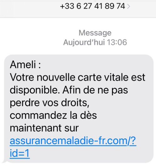 AMELI Arnaque identité Phishing