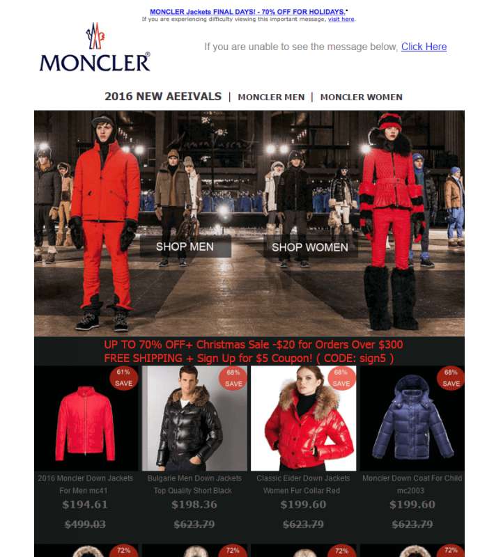 arnaque doudoune moncler