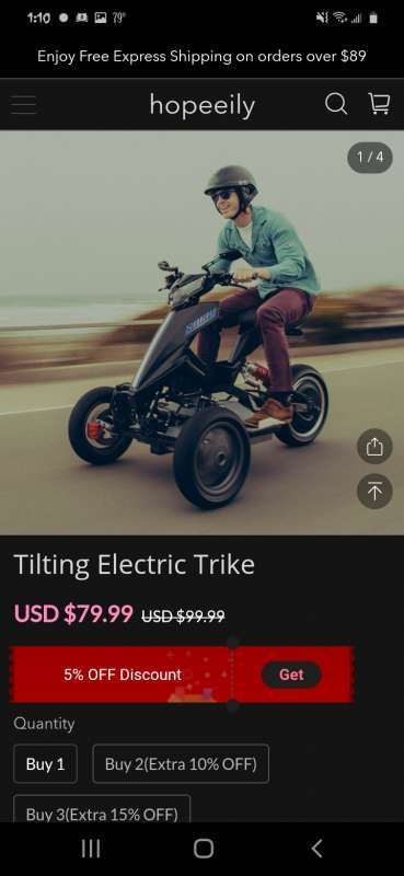 hopeeily electric trike